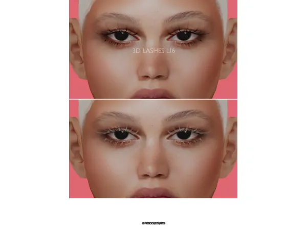Alpha 3D LASHES L16 by BADDDIESIMS - The Sims 4 Custom Content