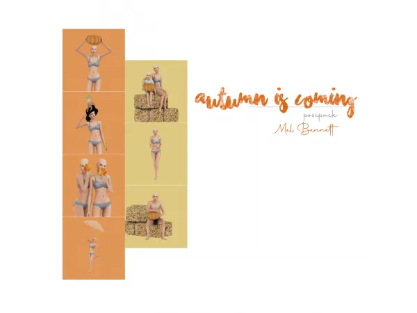Mix Autumn Is Comming Posepack - The Sims 4 Custom Content