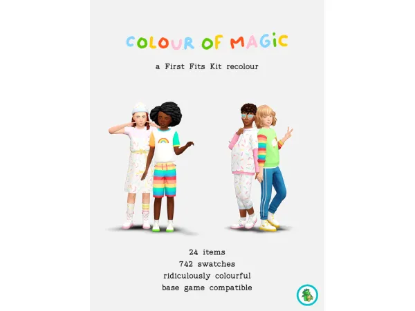 Maxis Match Colour Of Magic A First Fits Kit recolour by Pluto Sims - The Sims 4 Custom Content