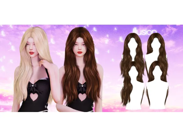 Alpha Illusion Hairstyle - The Sims 4 Custom Content