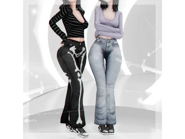 Alpha Panaromic sweater mercy jeans Babyetears - The Sims 4 Custom Content