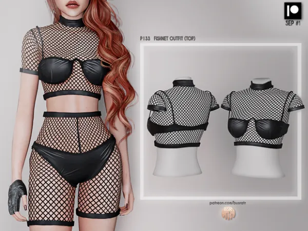 Alpha FISHNET OUTFIT P133 P134 P135 (SEP 123) by busratr - The Sims 4 Custom Content