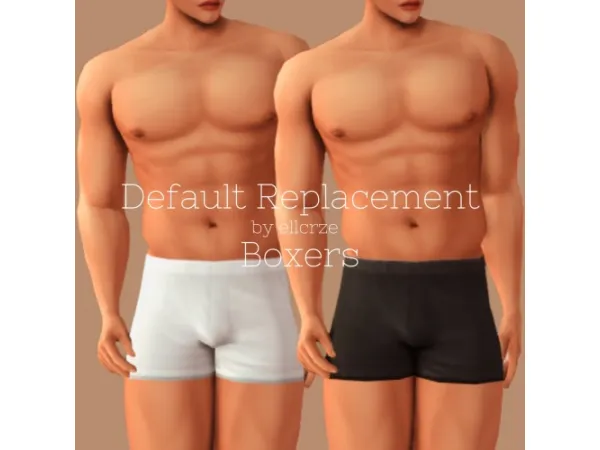 Maxis Match Boxers Default Replacement by ellcrze - The Sims 4 Custom Content