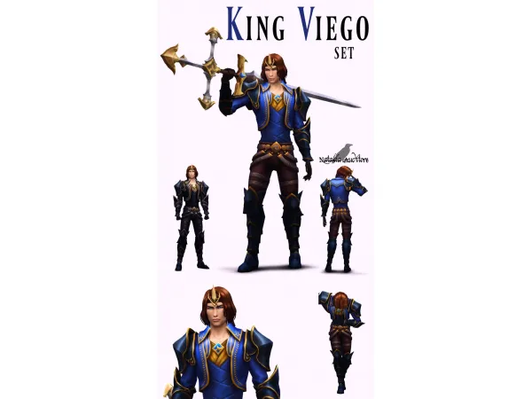 Maxis Match King Viego set Auditore by Natalia - The Sims 4 Custom Content