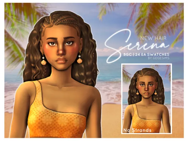 Maxis Match Serena Hair by simsfinds - The Sims 4 Custom Content