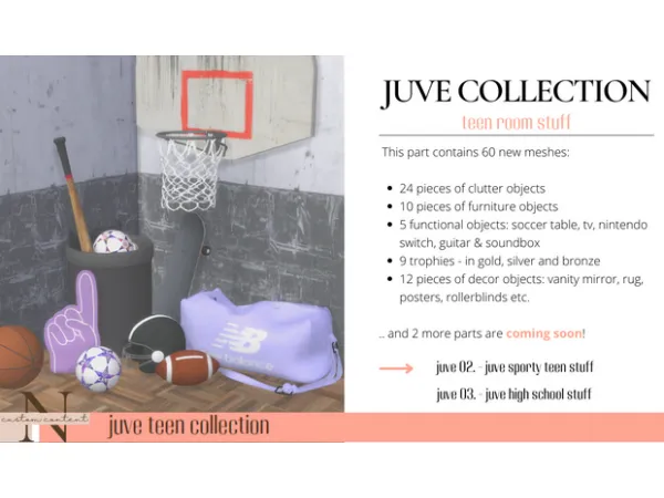 Alpha JUVE COLLECTION 01 TEEN ROOM sims by Nordica - The Sims 4 Custom Content