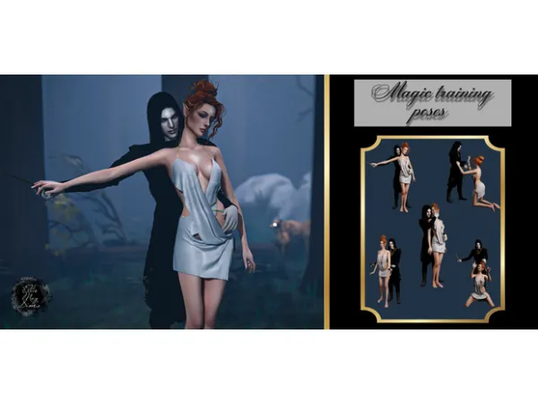 Mix Pose Pack Magic training by EllieMaySims - The Sims 4 Custom Content