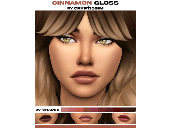 Maxis Match cinnamon gloss by crypticsim - The Sims 4 Custom Content