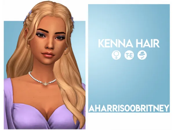 Maxis Match Kenna Hair by aharris00britney - The Sims 4 Custom Content