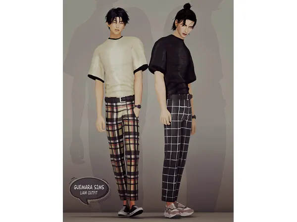 Alpha Liam outfit (Male) by Guemara - The Sims 4 Custom Content