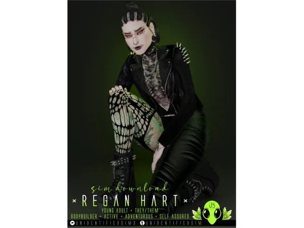 Alpha Regan Hart by unidentifiedsims by unidentifiedsims - The Sims 4 Custom Content