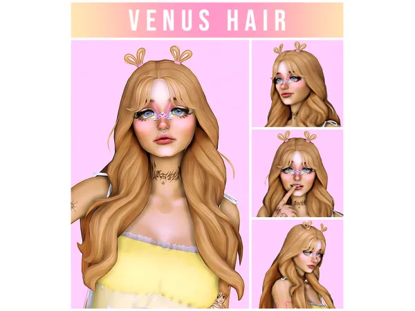 Maxis Match Venus Hair by Kamiiri - The Sims 4 Custom Content