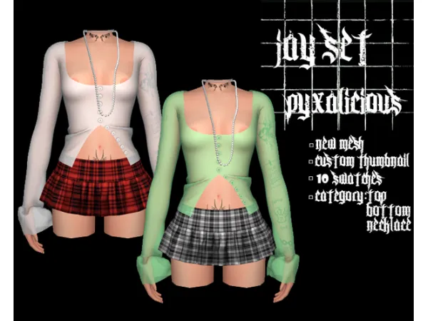 Alpha jay set by PYX - The Sims 4 Custom Content