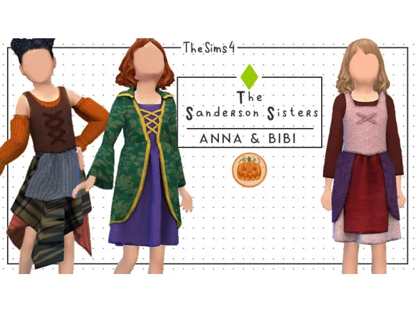 Alpha The Sanderson Sisters Halloween Costumes [AnnaBibi] - The Sims 4 Custom Content