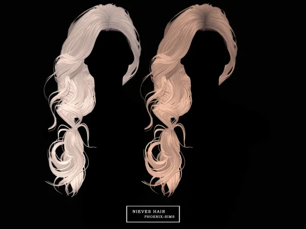 Alpha Nieves Hair - The Sims 4 Custom Content