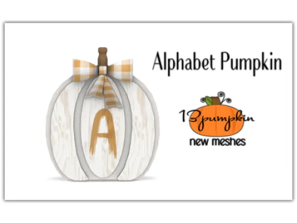 Alpha Alphabet Pumpkin - The Sims 4 Custom Content