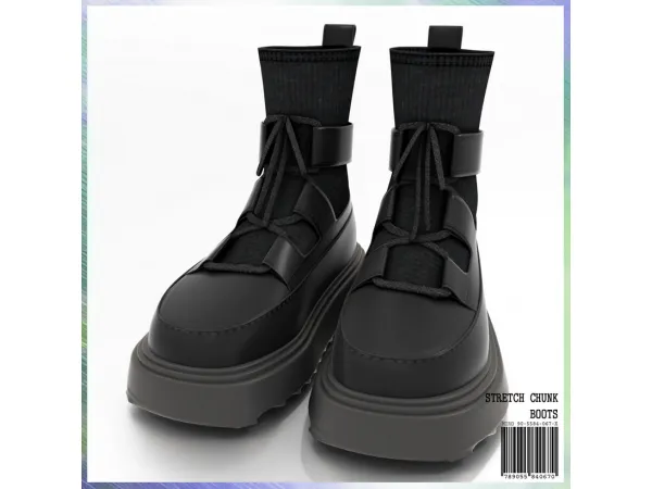 Alpha Stretch Chunk Boots by - The Sims 4 Custom Content