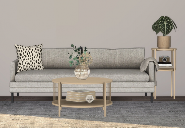 Alpha Egelev Coffee Table Side Table by simsfinds - The Sims 4 Custom Content