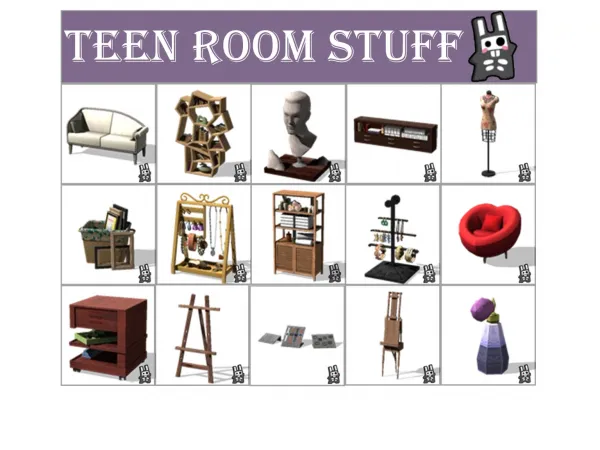 Maxis Match Teen Stuff pack download by Nocturne - The Sims 4 Custom Content