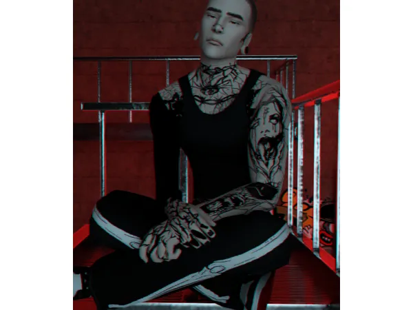 Alpha JEANS 2000SXCURIOSITY TOP by Whimp 1337 - The Sims 4 Custom Content