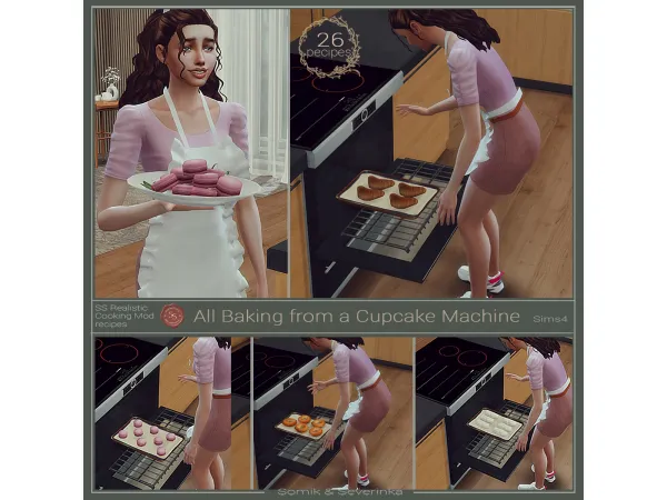 Maxis Match All Baking from the Cupcake Machine in the oven by Somiktata - The Sims 4 Custom Content