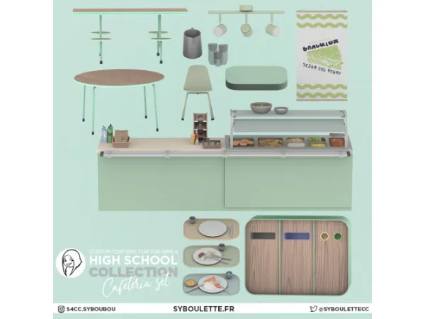 High School part 3 (Cafeteria set)