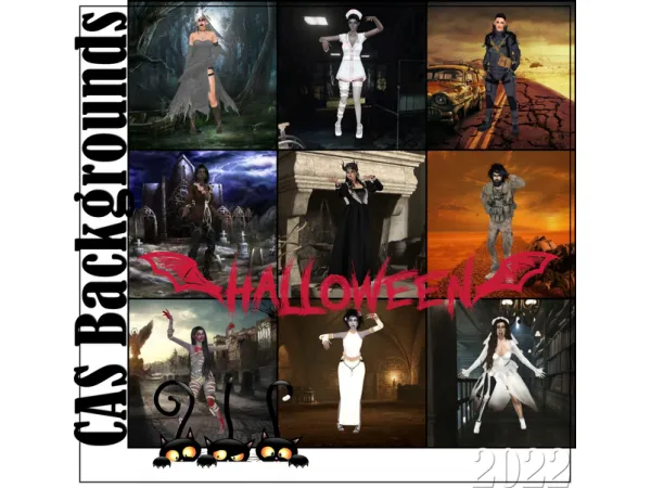 Alpha CAS Backgrounds Halloween 2022 by Annett's Sims 4 Welt ASW - The Sims 4 Custom Content