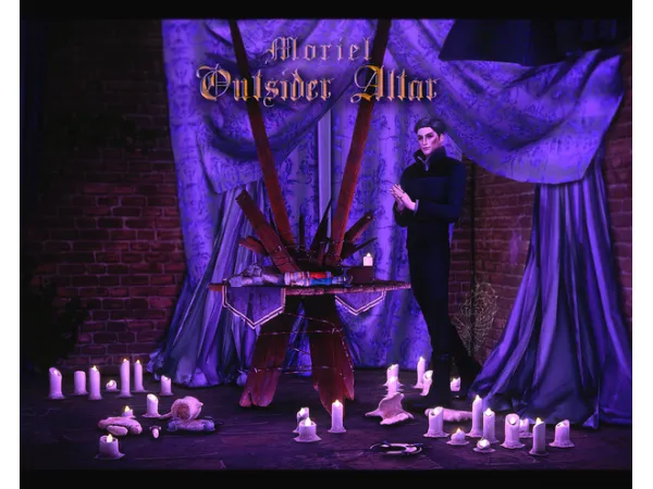 Alpha Outsider altar by Moriel - The Sims 4 Custom Content