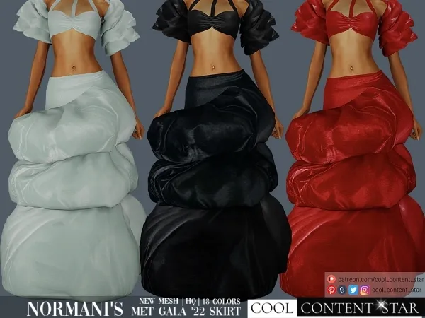 Alpha Normani'S Skirt from Met Gala 2022 cool_content_star - The Sims 4 Custom Content
