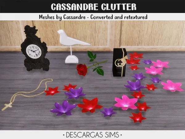 Alpha Cassandre Clutter - The Sims 4 Custom Content
