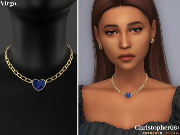 Alpha V I R G O necklace earrings - The Sims 4 Custom Content