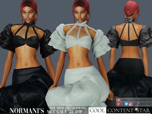 Alpha Normani'S Top from Met Gala 2022 cool_content_star - The Sims 4 Custom Content