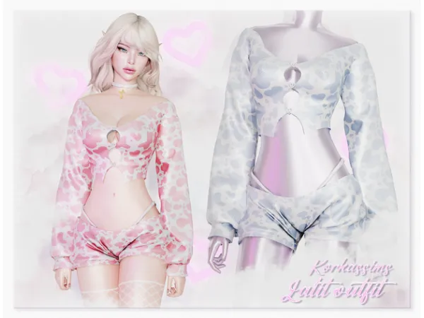 Alpha Lalit Outfit by simsfinds - The Sims 4 Custom Content