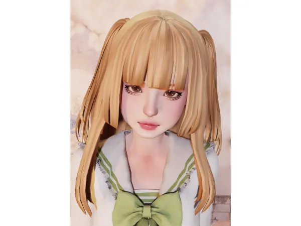 Maxis Match YUKIKO HAIR by sweetaday - The Sims 4 Custom Content