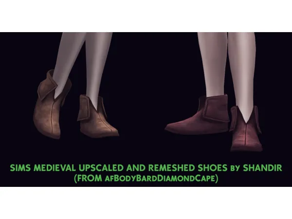 Maxis Match unisex medieval boots - The Sims 4 Custom Content