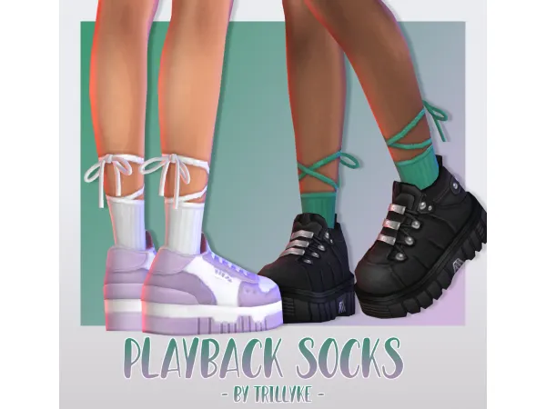 Maxis Match Playback Socks by Trillyke - The Sims 4 Custom Content