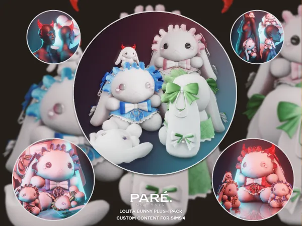 Alpha PARE Lolita Bunny Plush Pack - The Sims 4 Custom Content