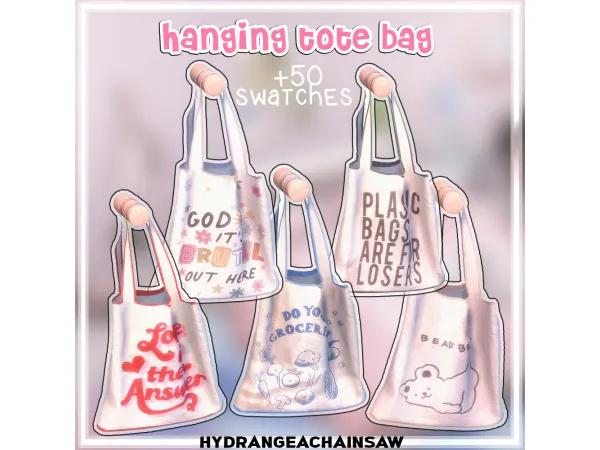 Mix Hanging Tote Bag - The Sims 4 Custom Content