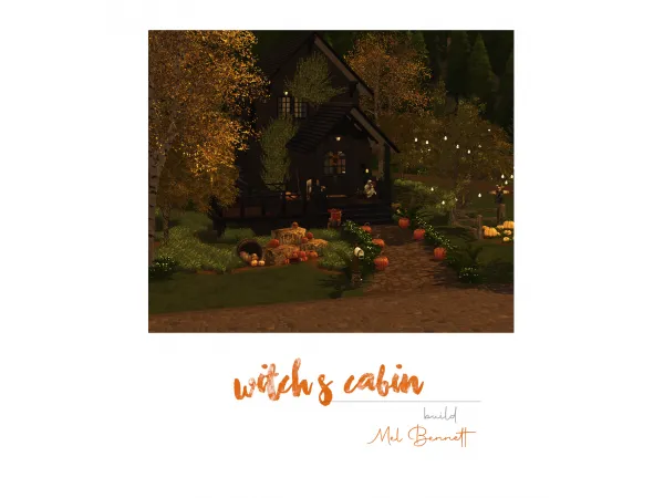 Maxis Match Witch's Cabin Build - The Sims 4 Custom Content