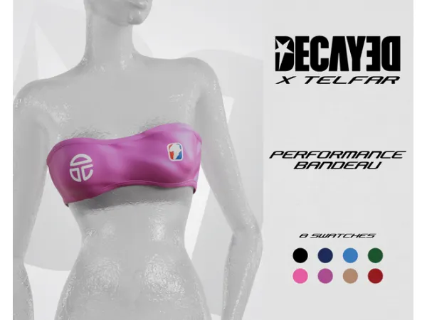 Alpha Telfar Performance Essentials Gift Performance Bandeau - The Sims 4 Custom Content