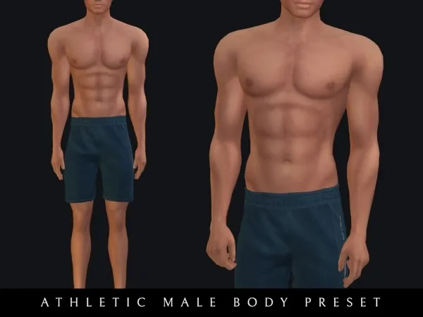Mix Athletic Male Body Preset by Lutessasims - The Sims 4 Custom Content