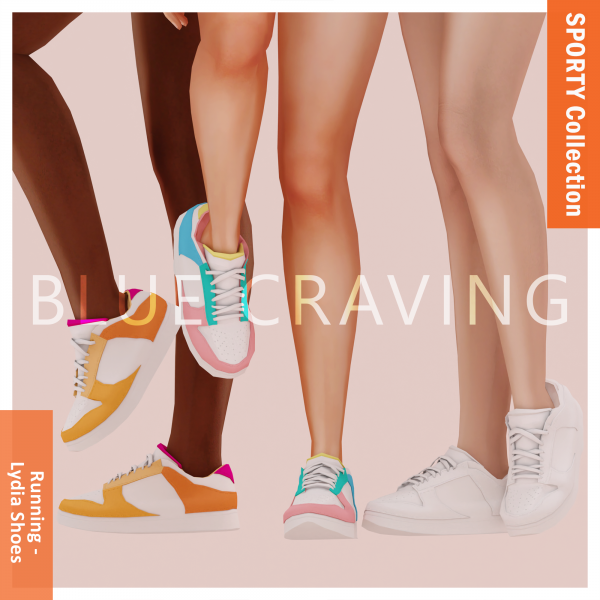 Alpha Blue Craving Lydia Running Shoes by bluecraving - The Sims 4 Custom Content