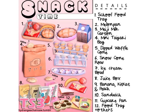 Snack Time - The Sims 3 Custom Content