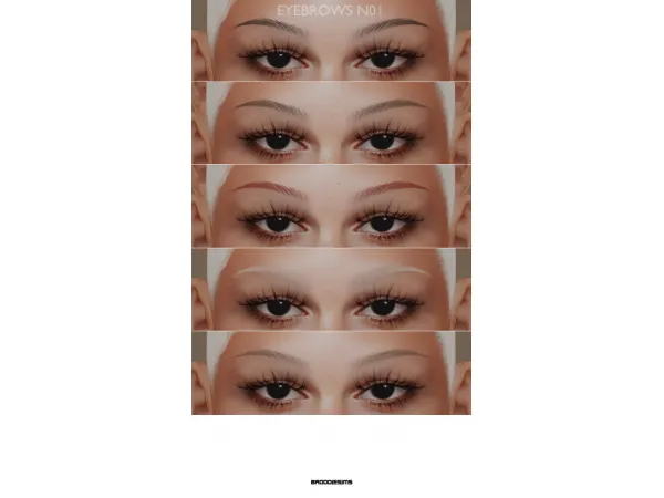 Alpha EYEBROWS N01 by simsfinds - The Sims 4 Custom Content