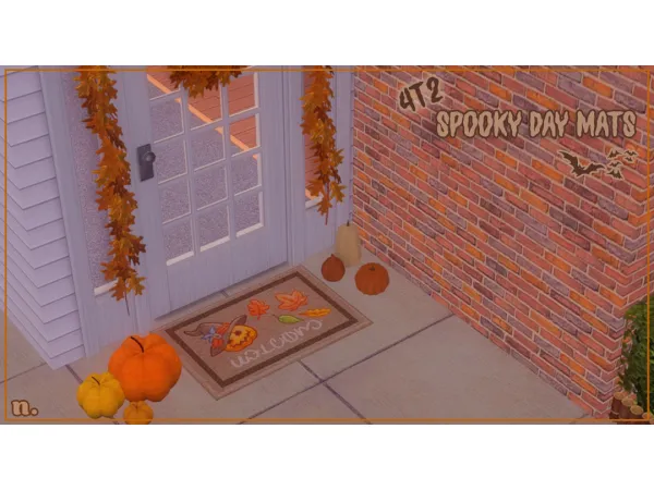 4t2 spooky day mats by incandescentsims - The Sims 2 Custom Content
