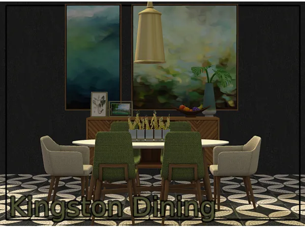 Kingston Dining Set by PeacemakerIC - The Sims 2 Custom Content