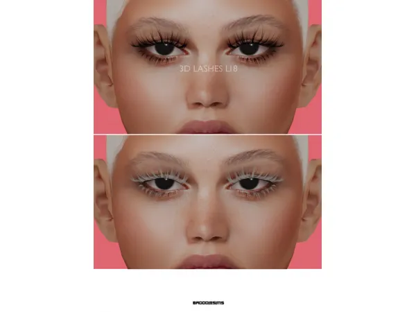 Alpha 3D LASHES L18 by BADDDIESIMS - The Sims 4 Custom Content
