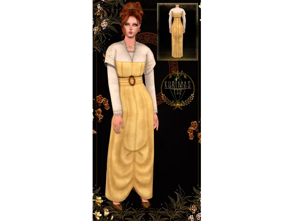 Kurimas4t2_TitanicRoseStrollingDress_lonelyboy - The Sims 2 Custom Content