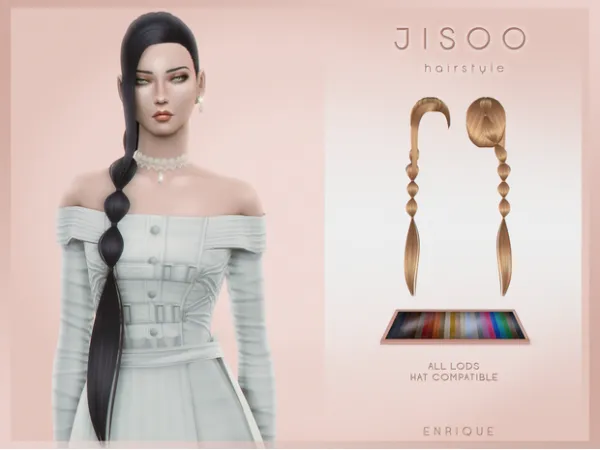 Maxis Match Jisoo Hairstyle by EnriqueS4 - The Sims 4 Custom Content