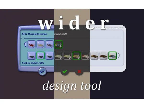 Wider Design Tool - The Sims 2 Custom Content